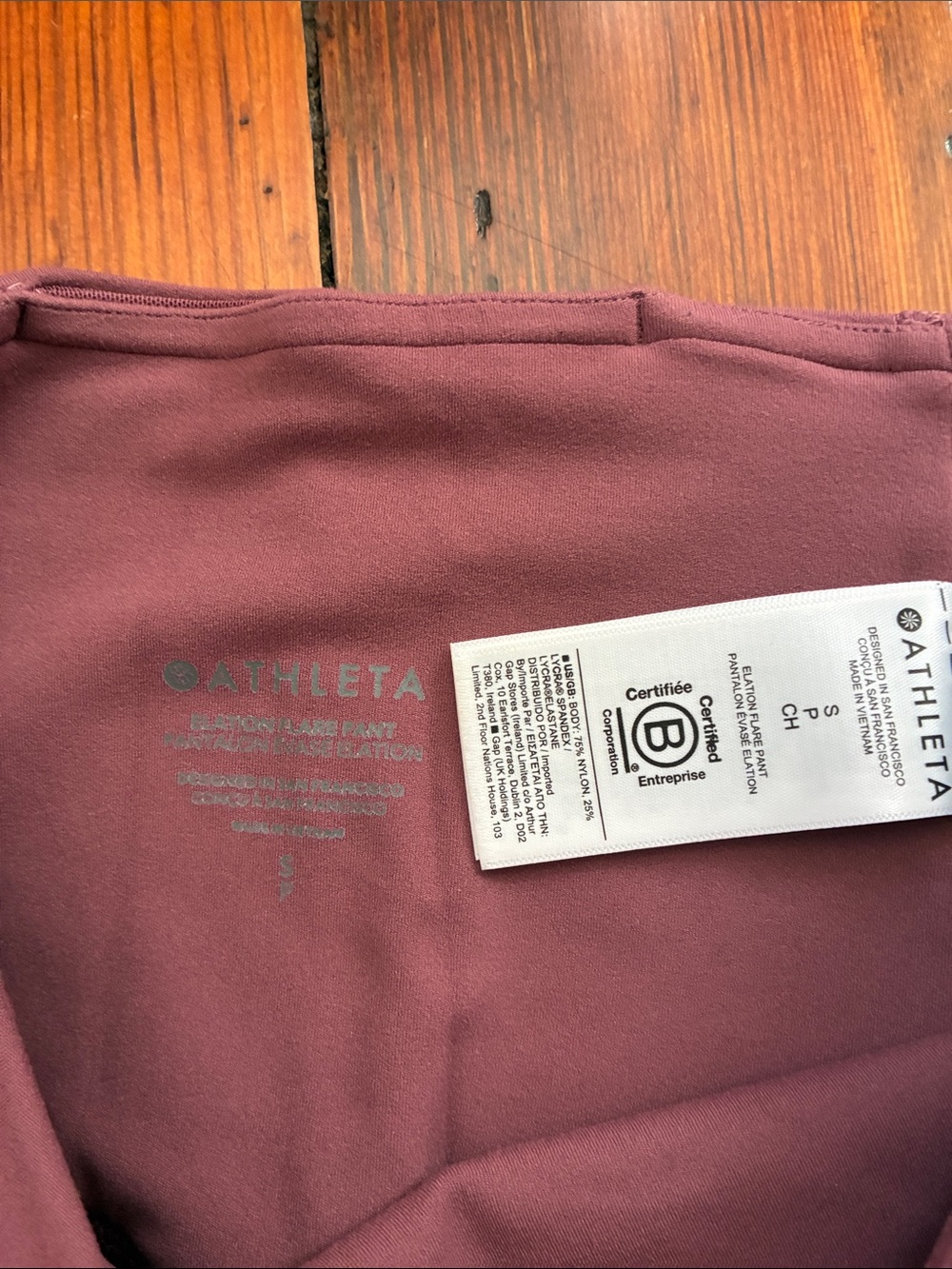 Athleta High-Rise Flare Leggings in Dusty Mauve - Picture 2 of 4